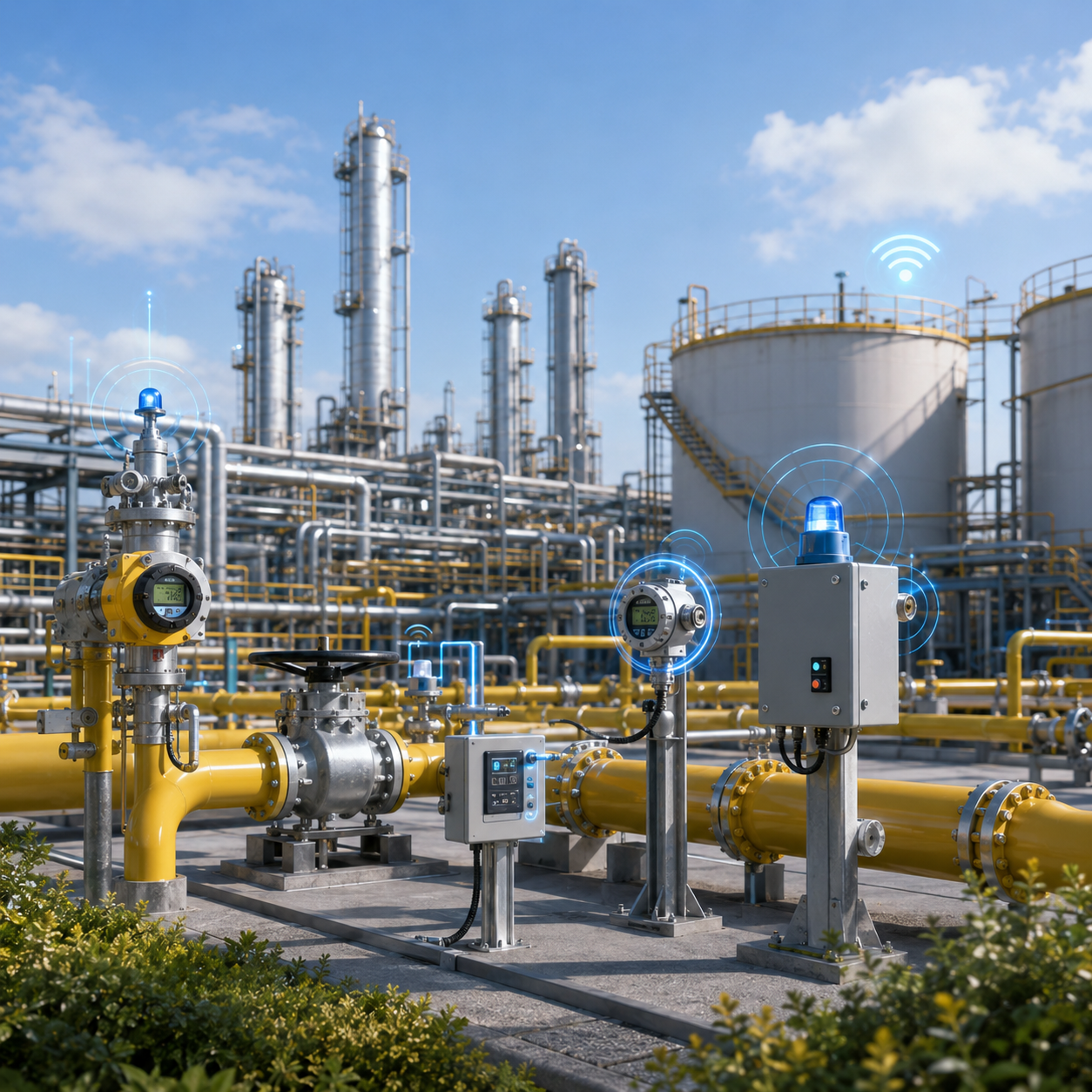 Industrial gas safety management monitoring system